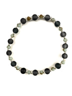 Mixed Clay and Matte Black Stacked Bracelet