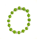 Apple Green Glass Stacked Bracelet