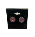Dark Purple Druzy Earring