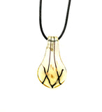 Transparent Yellow Glass Necklace