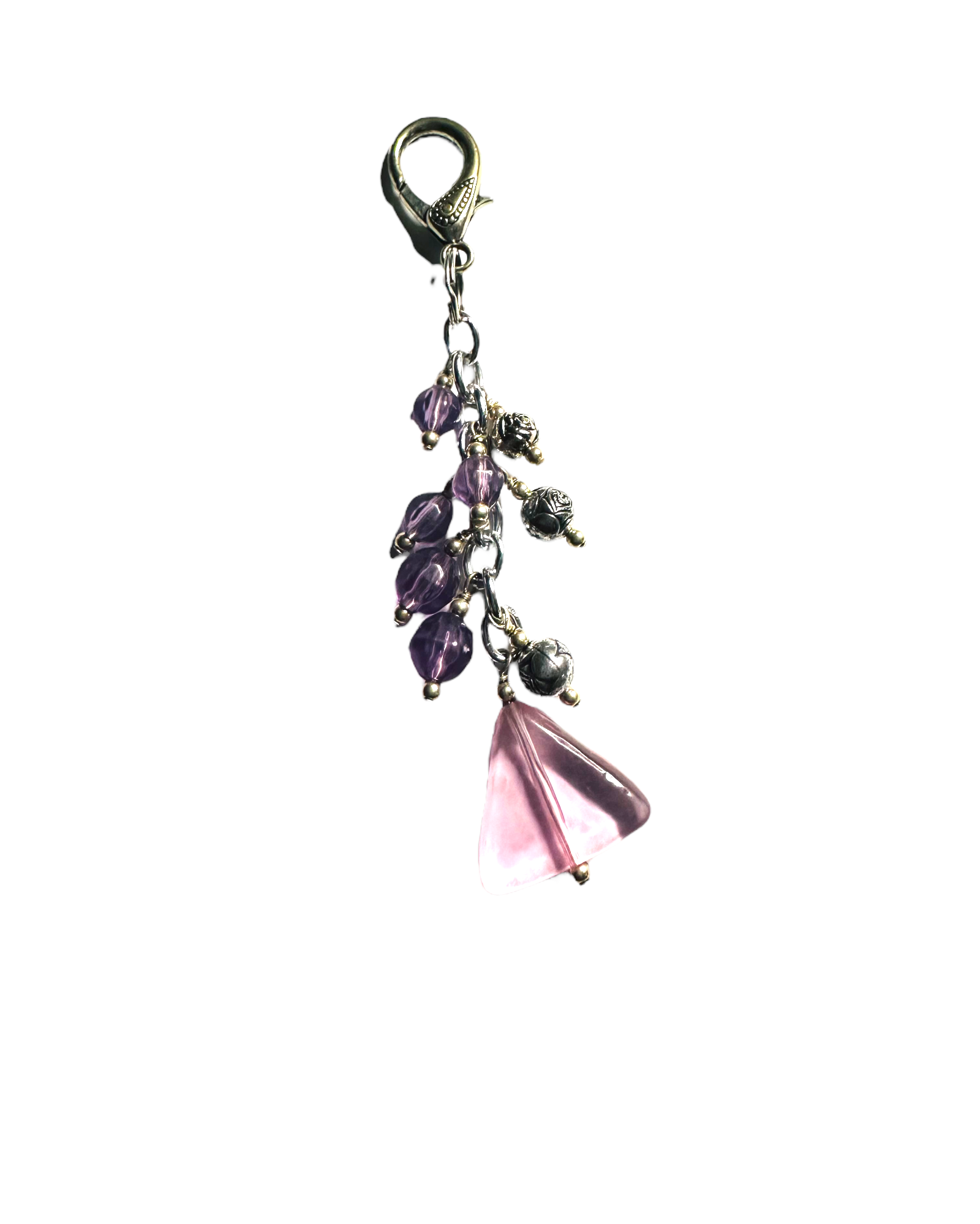 Pink Triangle with Purple Acrylic Purse Bling