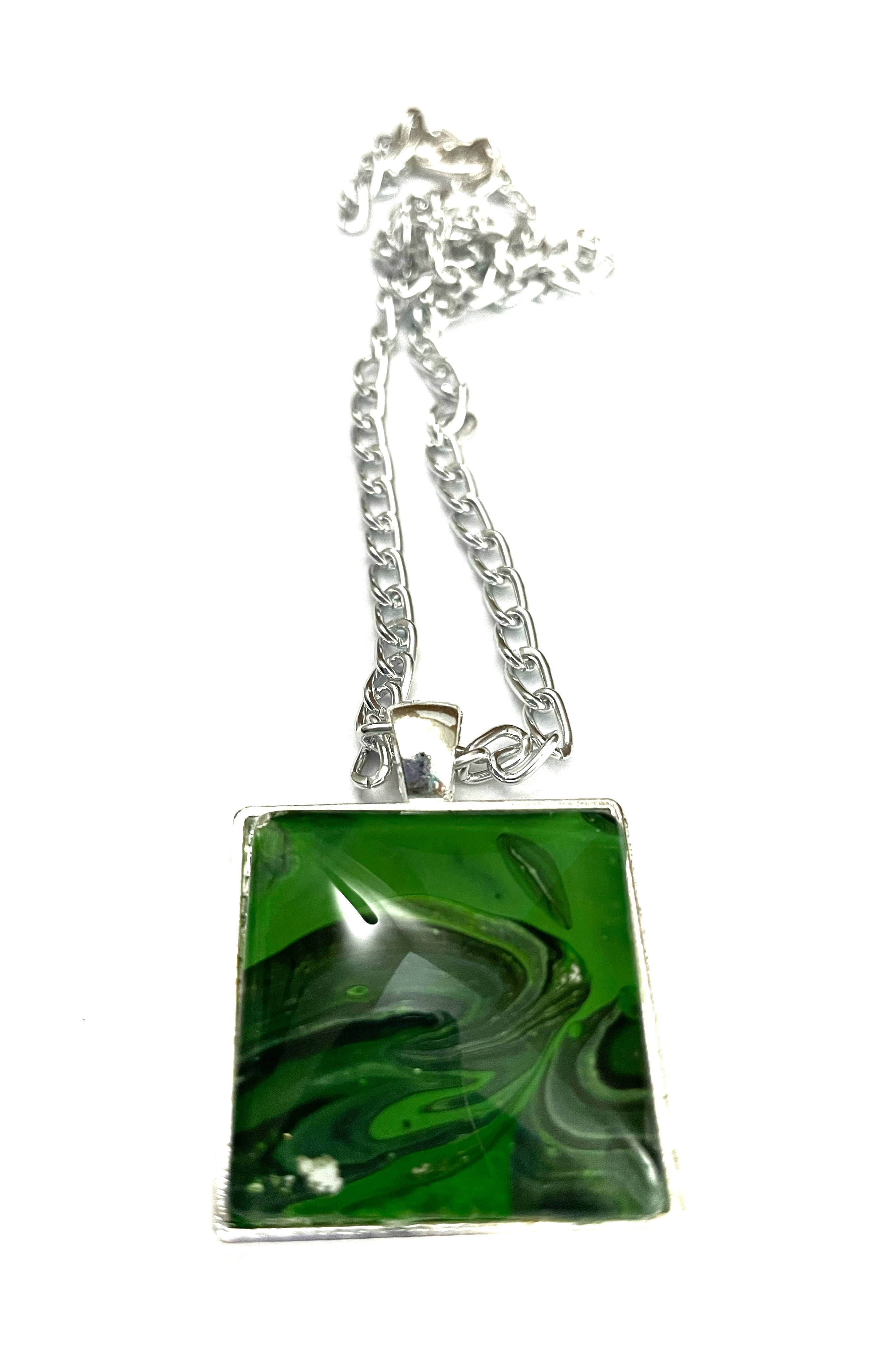 Green Acrylic Necklaces