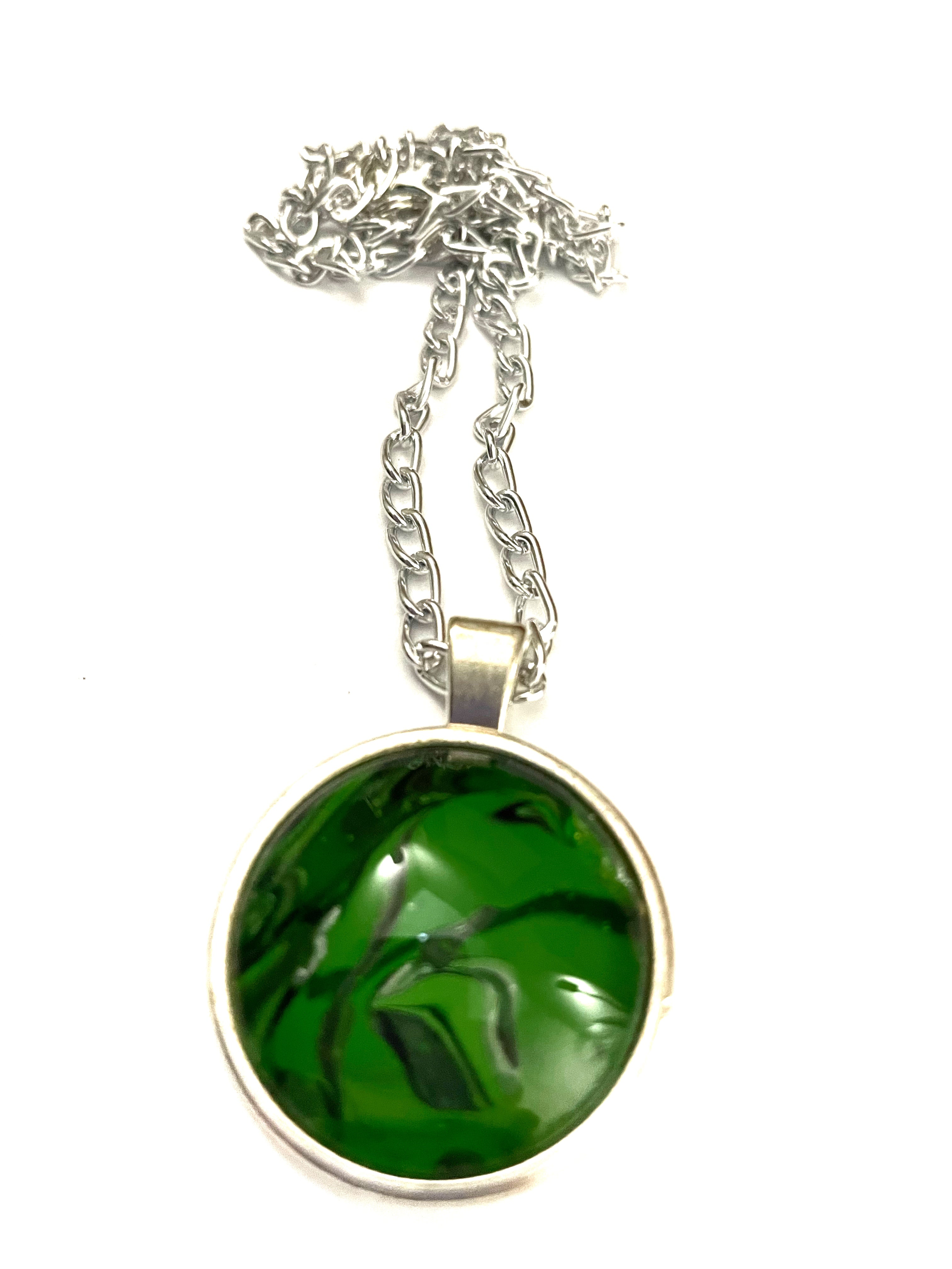 Green Acrylic Necklaces