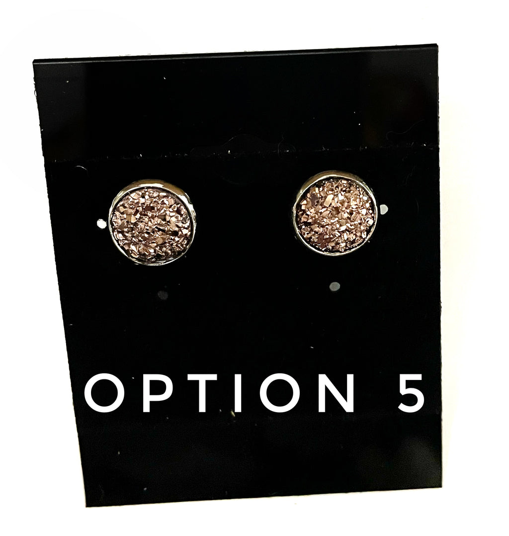 10mm Druzy Earring