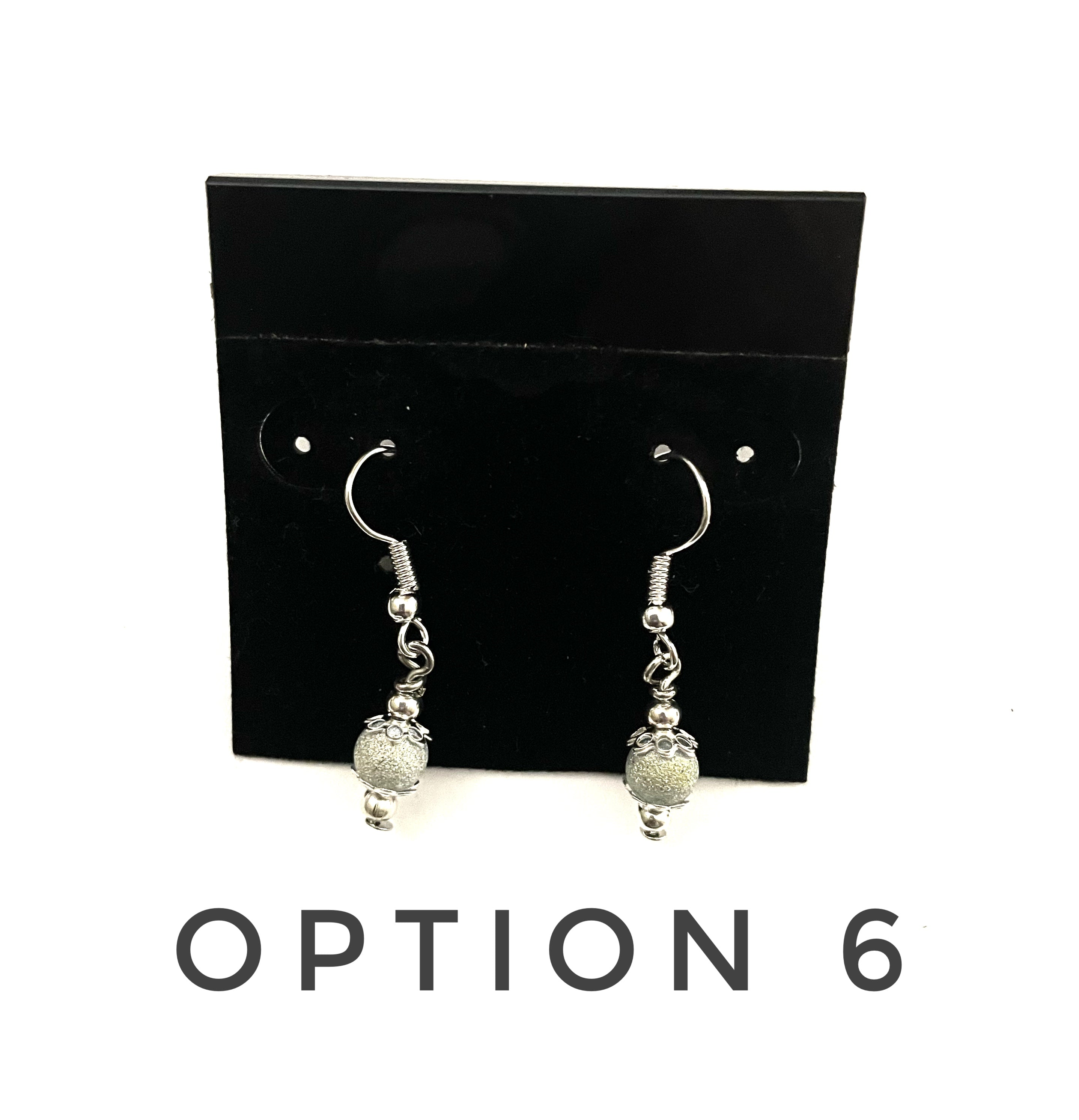 Gunmetal Druzy Glass Earrings