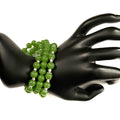 Apple Green Glass Stacked Bracelet