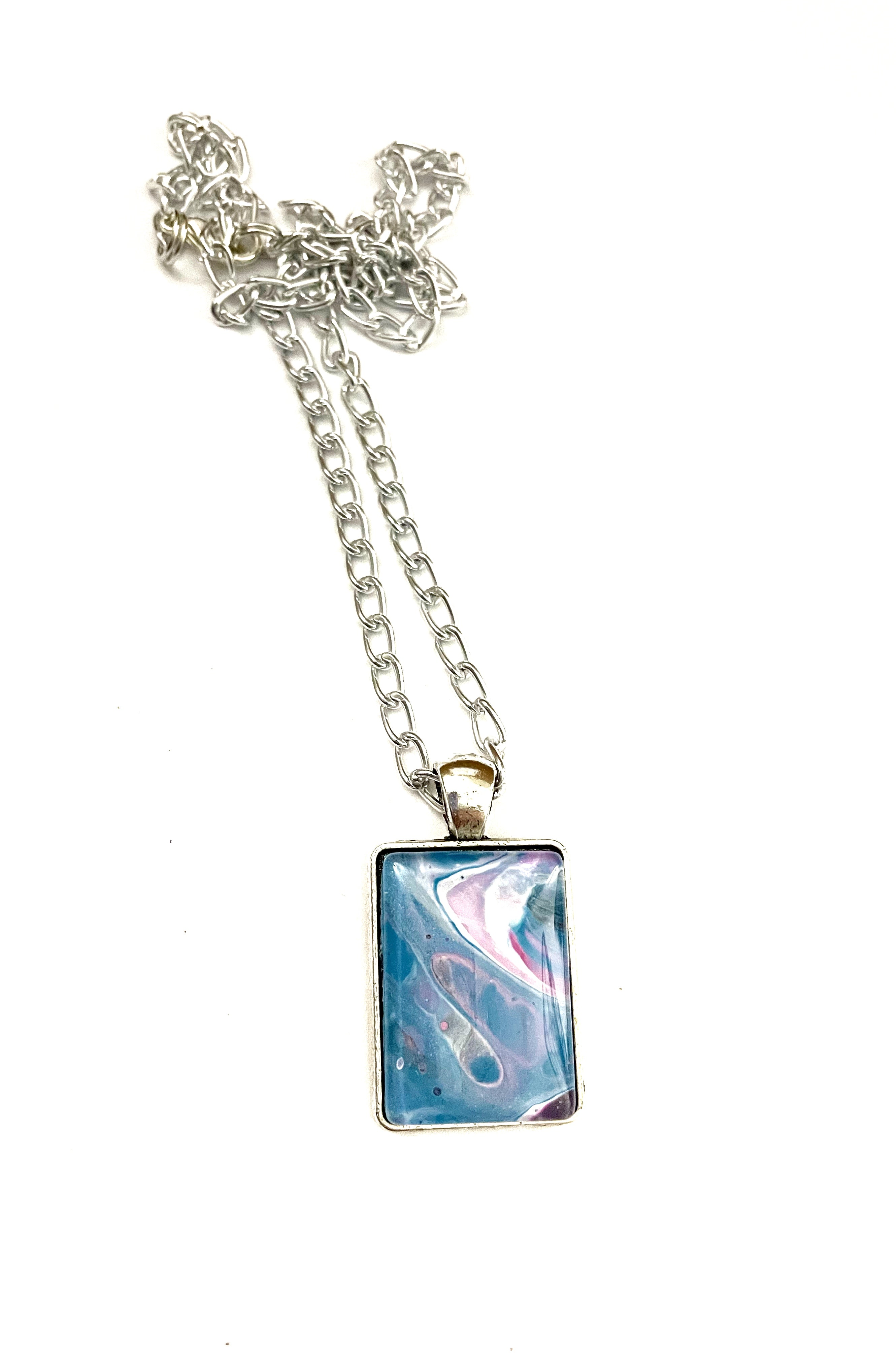 Blue, Pink and Black Acrylic Necklaces
