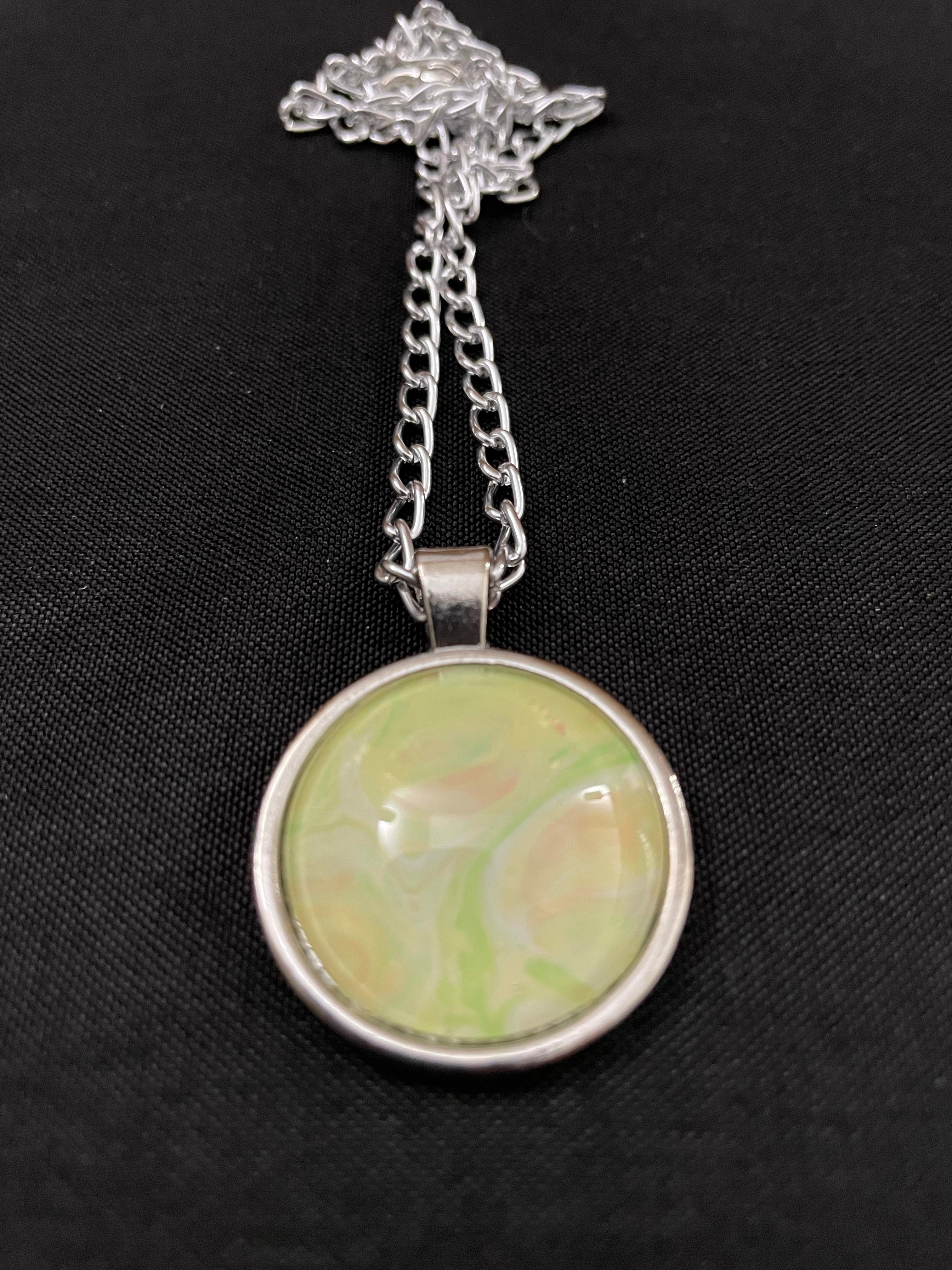 Yellow, Orange and Green Acrylic Necklaces