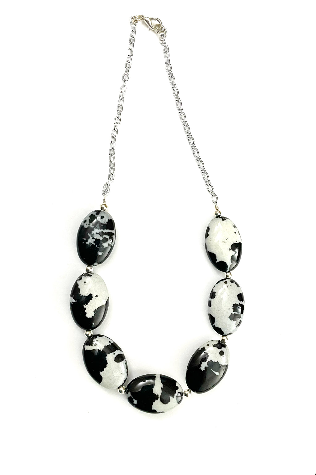 Black and Grey Acrylic Necklace