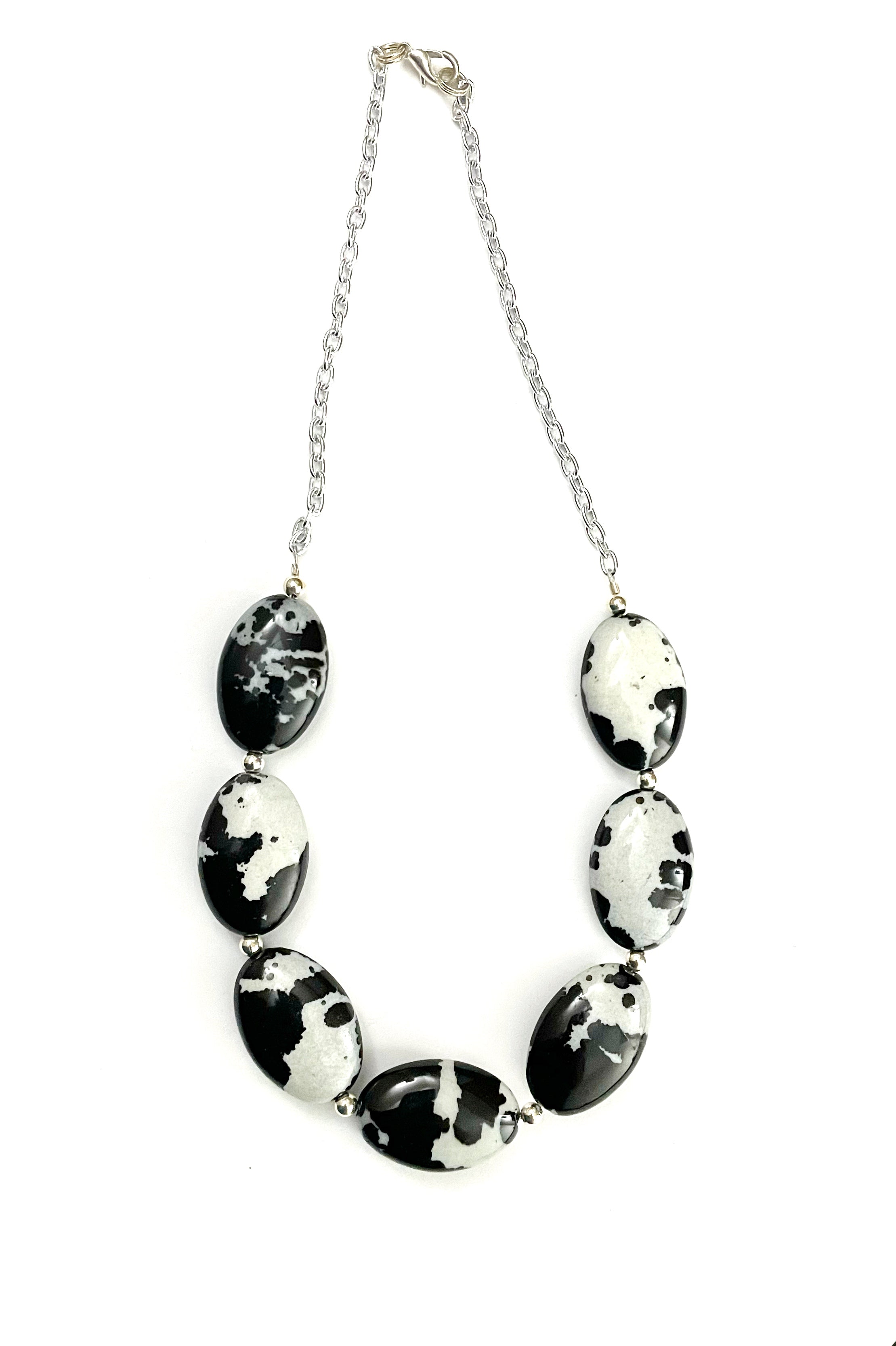 Black and Grey Acrylic Necklace
