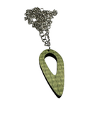 Teardrop Wooden Dangle Necklace