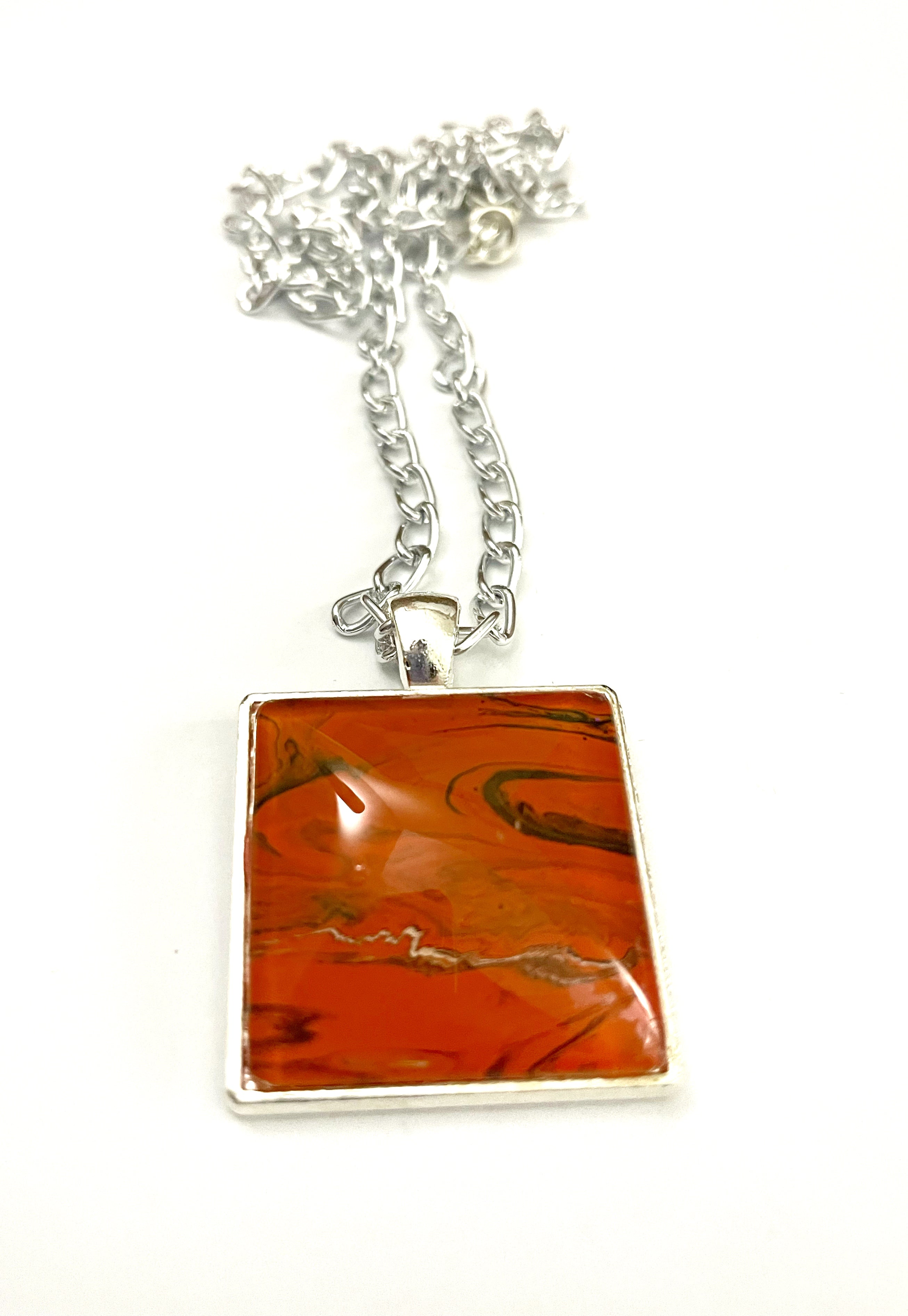 Orange Acrylic Necklaces