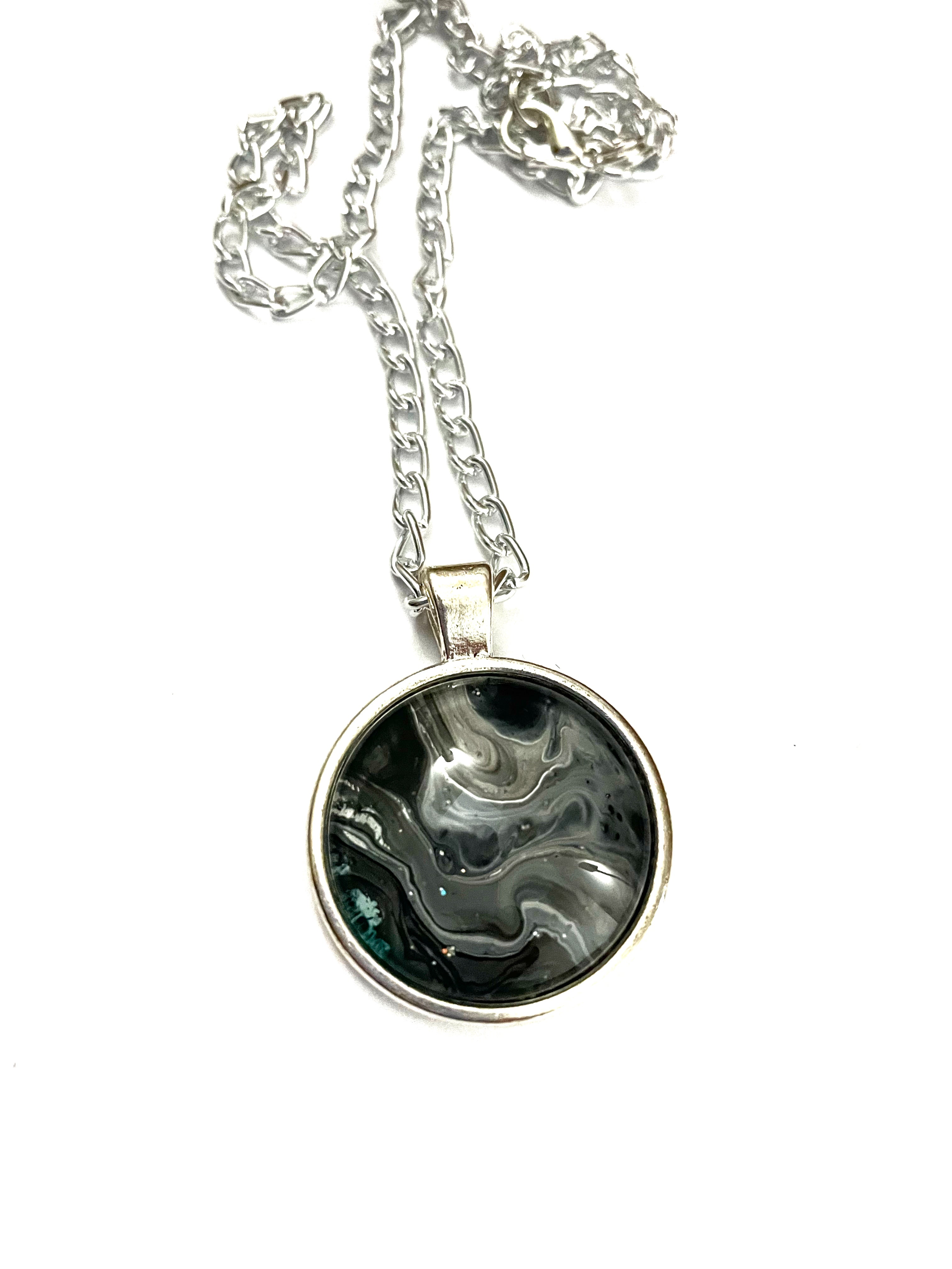 Grey Acrylic Necklaces