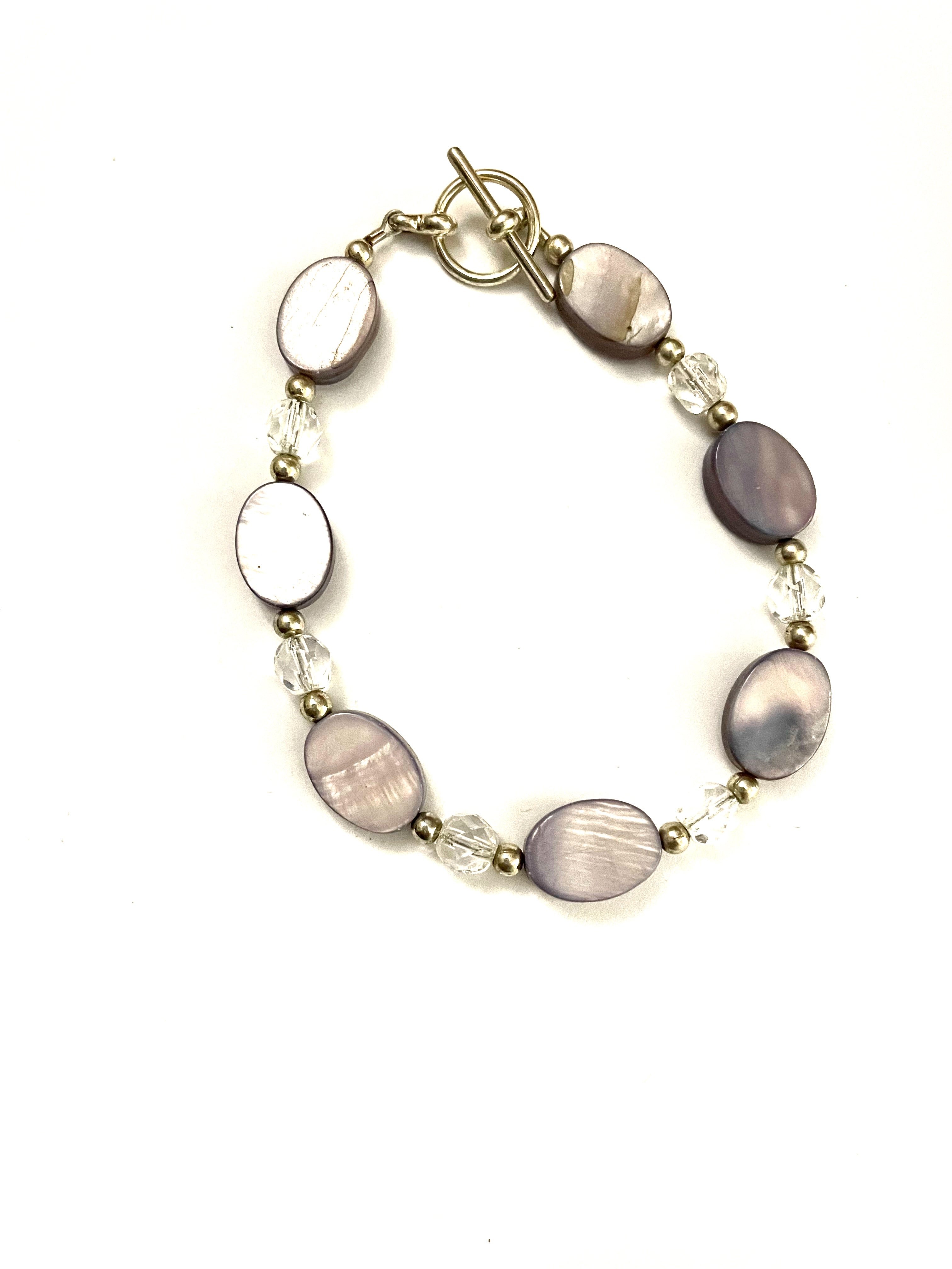 Light Purple Mother of Pearl Wire Bracelet