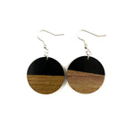 Medium Circle Resin & Wood  Earrings