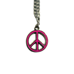 Peace Symbol Metal Necklace