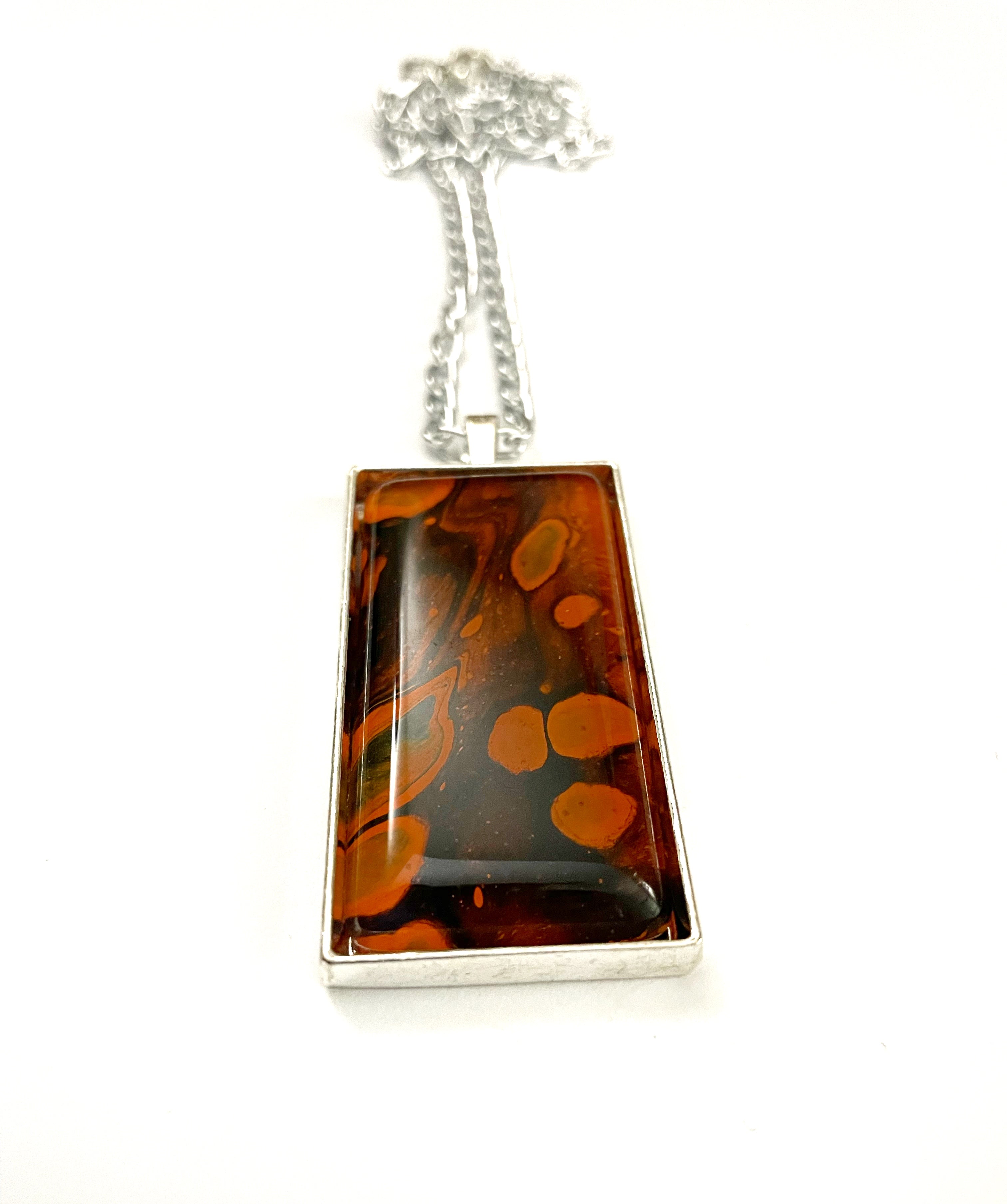 Orange Acrylic Necklaces