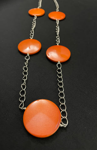 Long Orange Necklace