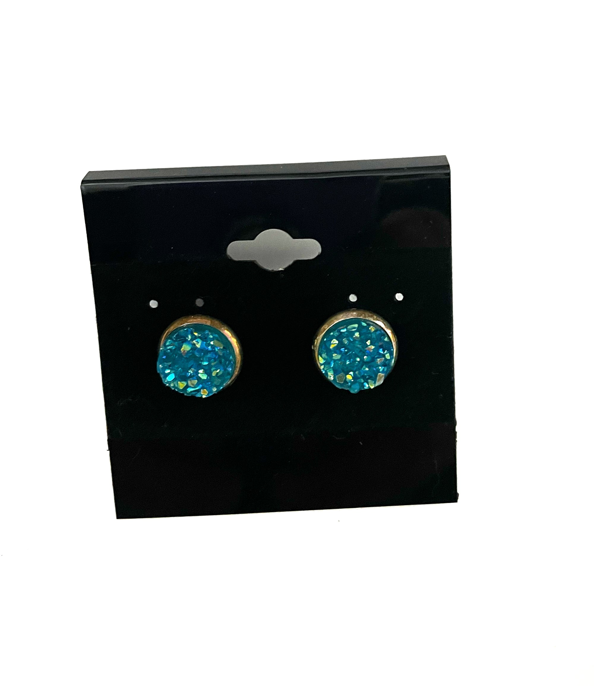 Teal Druzy Earring