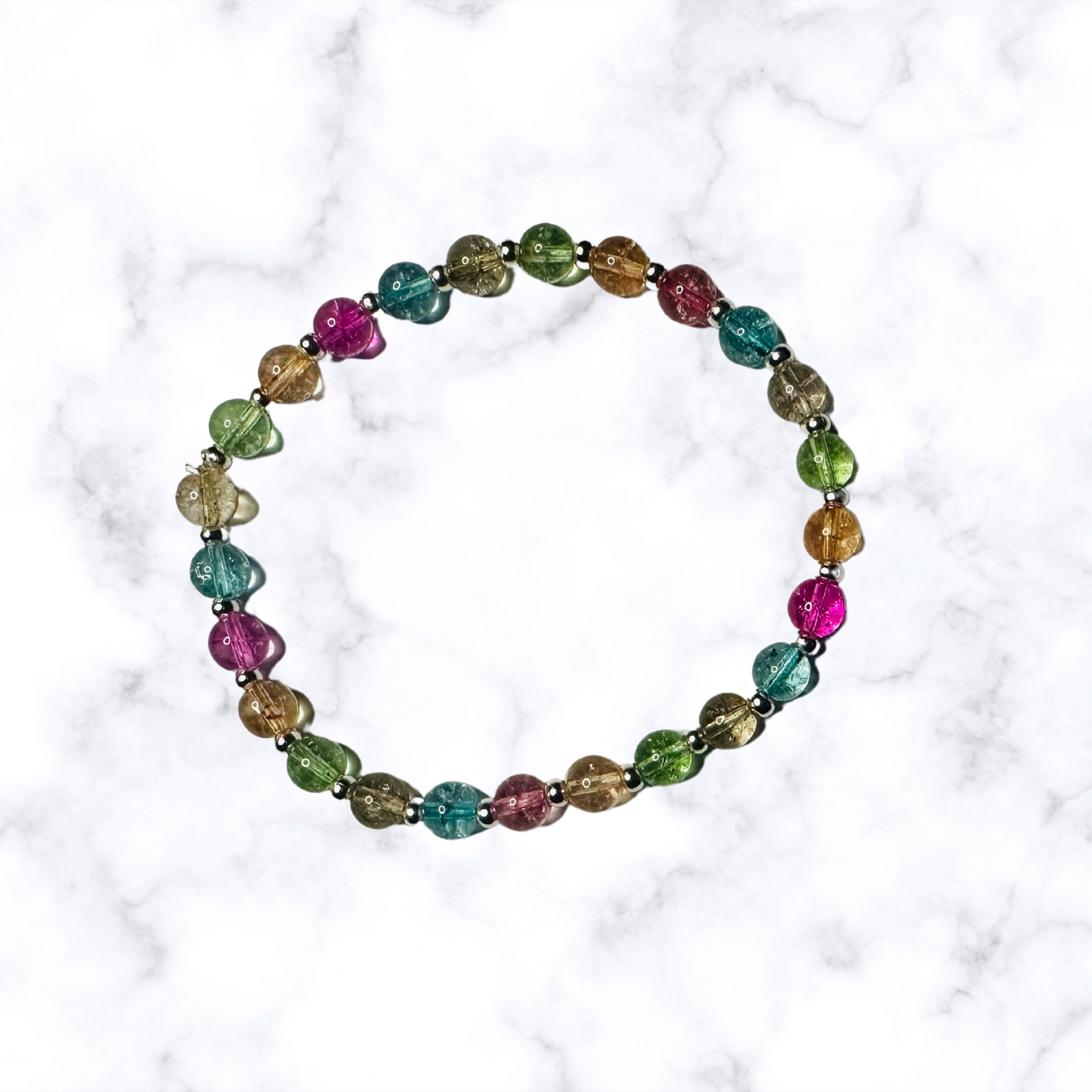 Bead Soup Glass Stretchy Bracelet