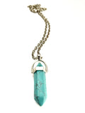 Turquoise Bullet Pendant Necklace