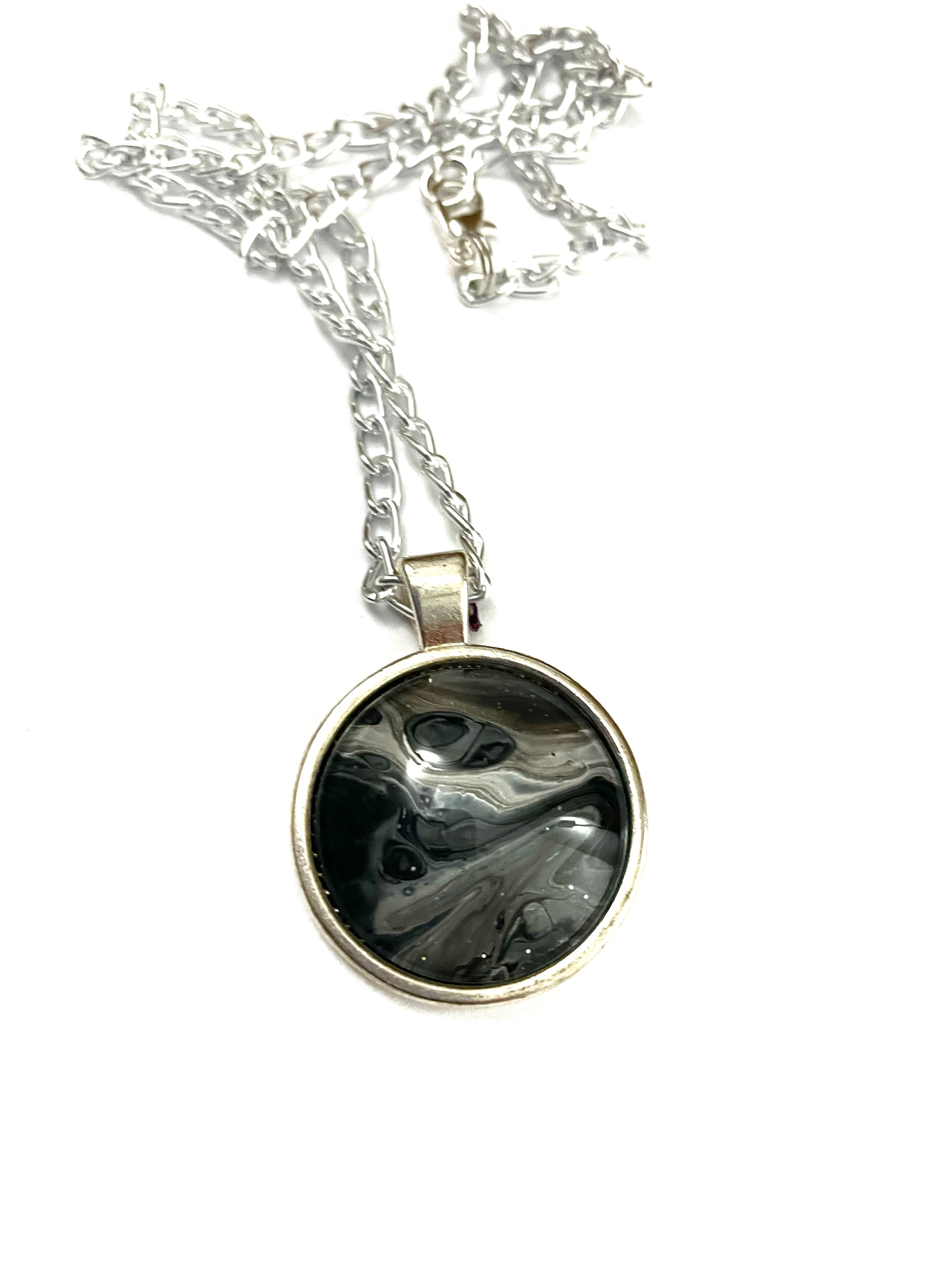 Grey Acrylic Necklaces