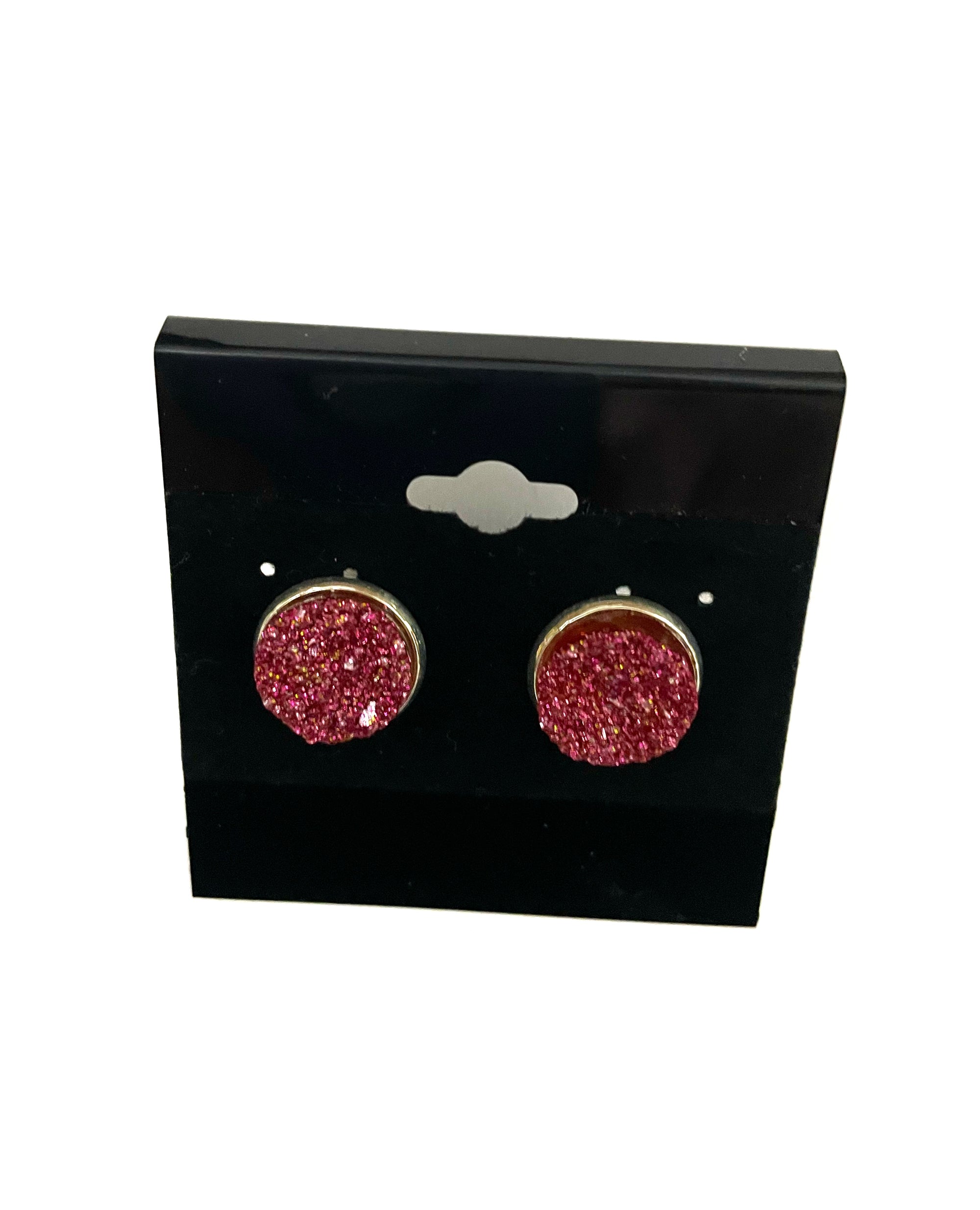 Scarlet Red Druzy Earring