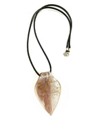 Light Purple with Silver and Gold Glass Necklace
