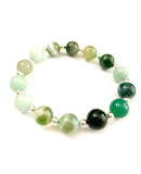 Green Agate Bracelet and Earring Set