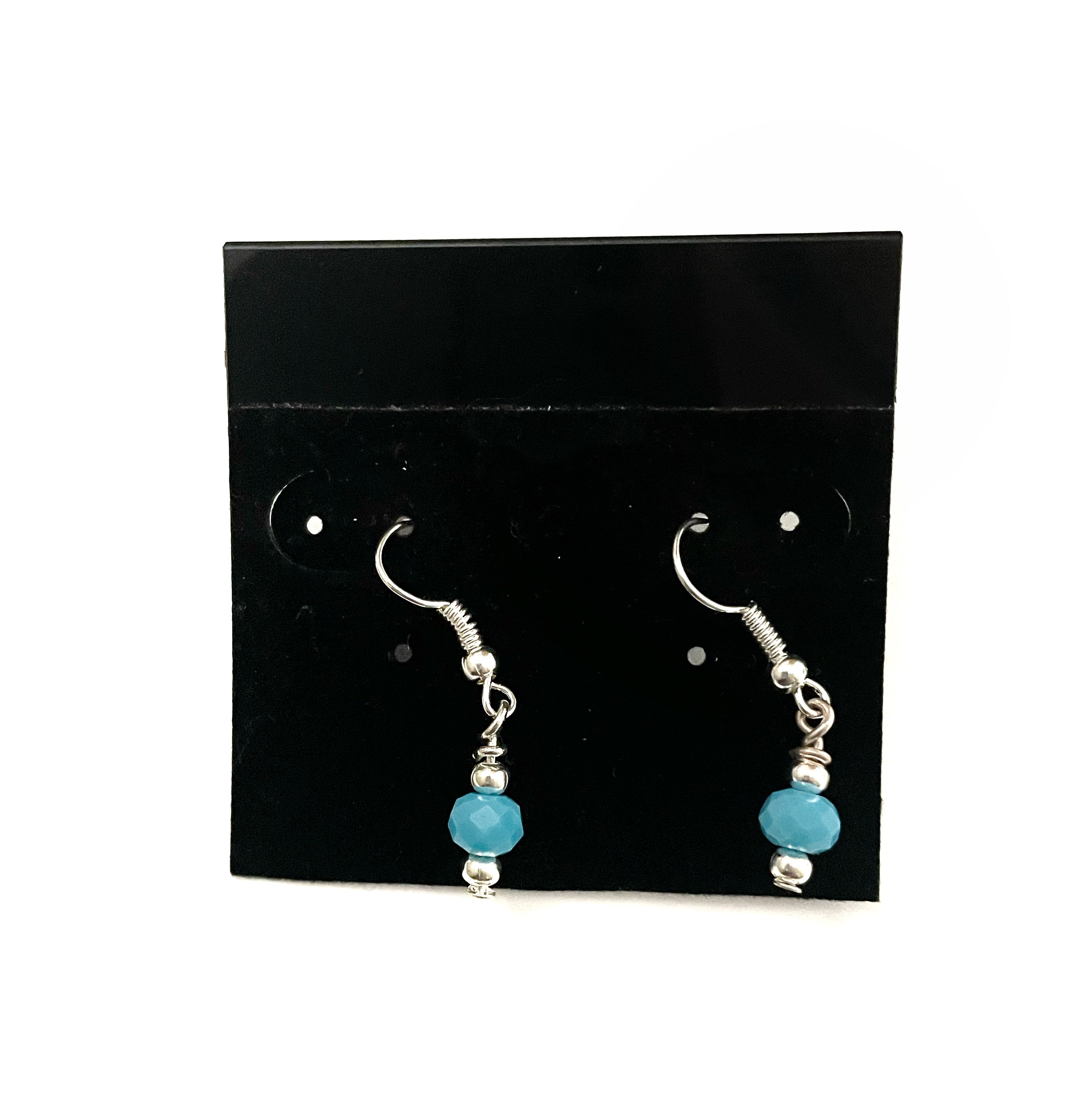 Sky Blue Glass Earrings