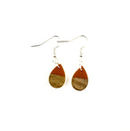 Extra SmallTeardrop Resin & Wood  Earrings