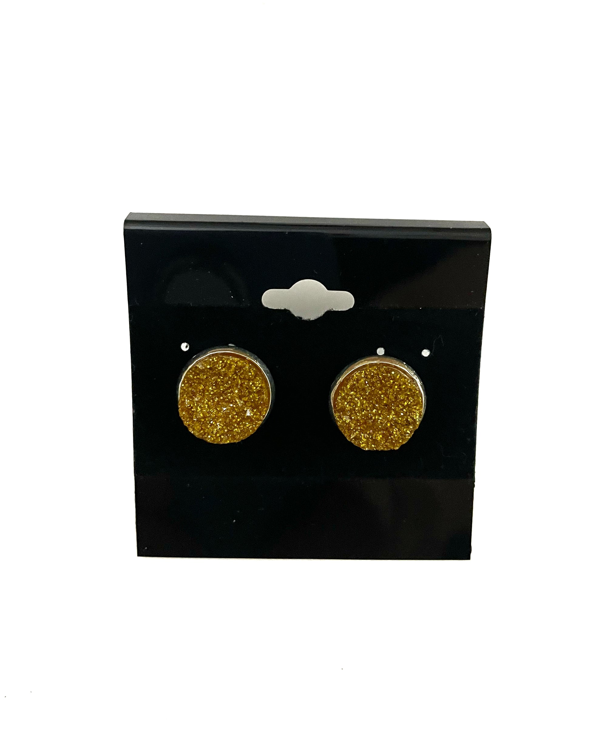 Gold Druzy Earring