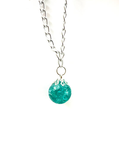 Teal Marble Necklace