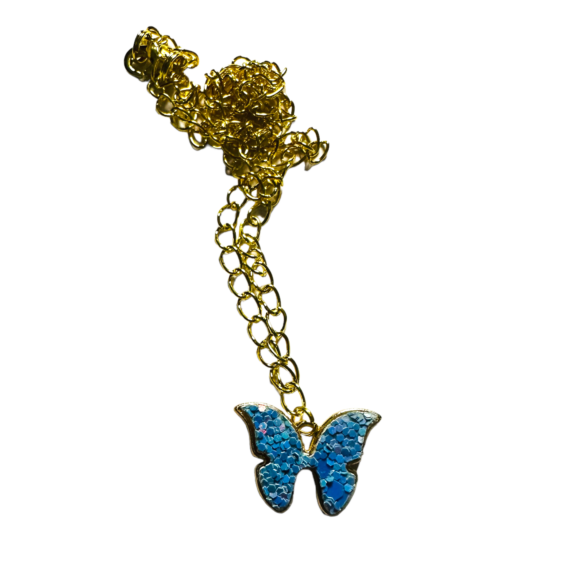 Glitter Butterfly Necklace
