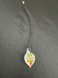 White with Multi Color Glass Necklace
