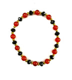 Red Glass Bead Stretchy Bracelet