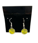 Yellow Acrylic Paint Earrings - Dangle