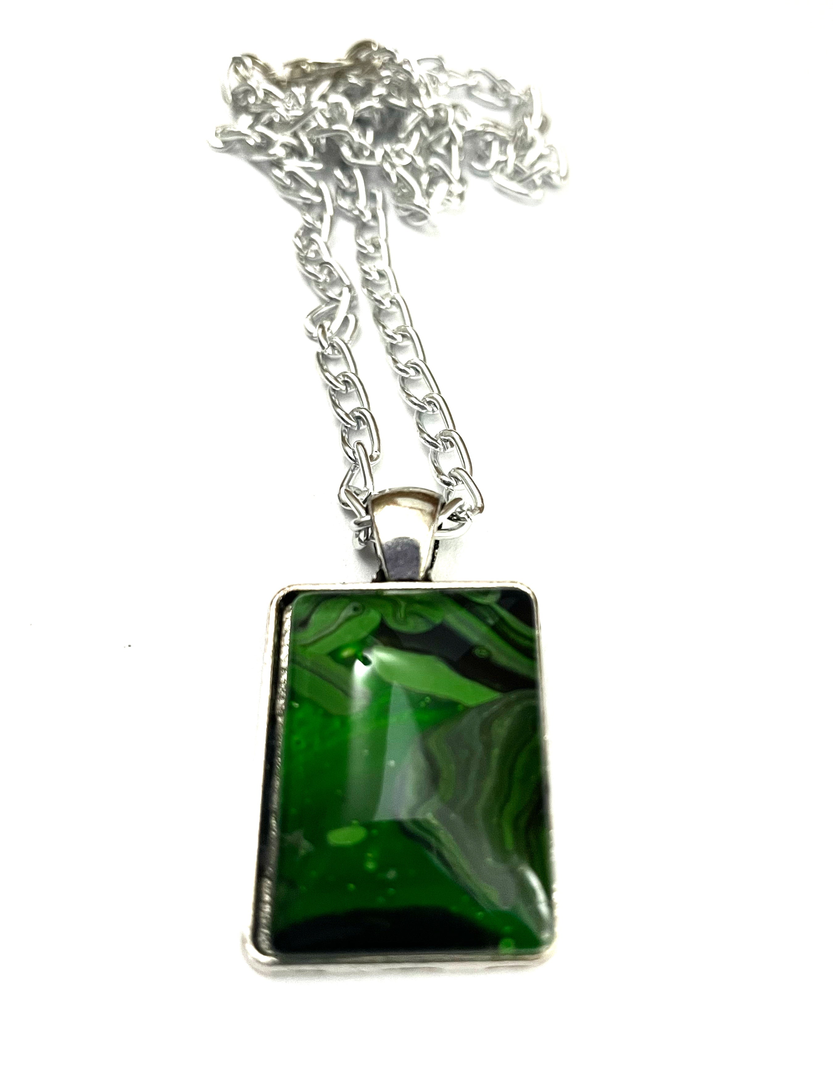 Green Acrylic Necklaces
