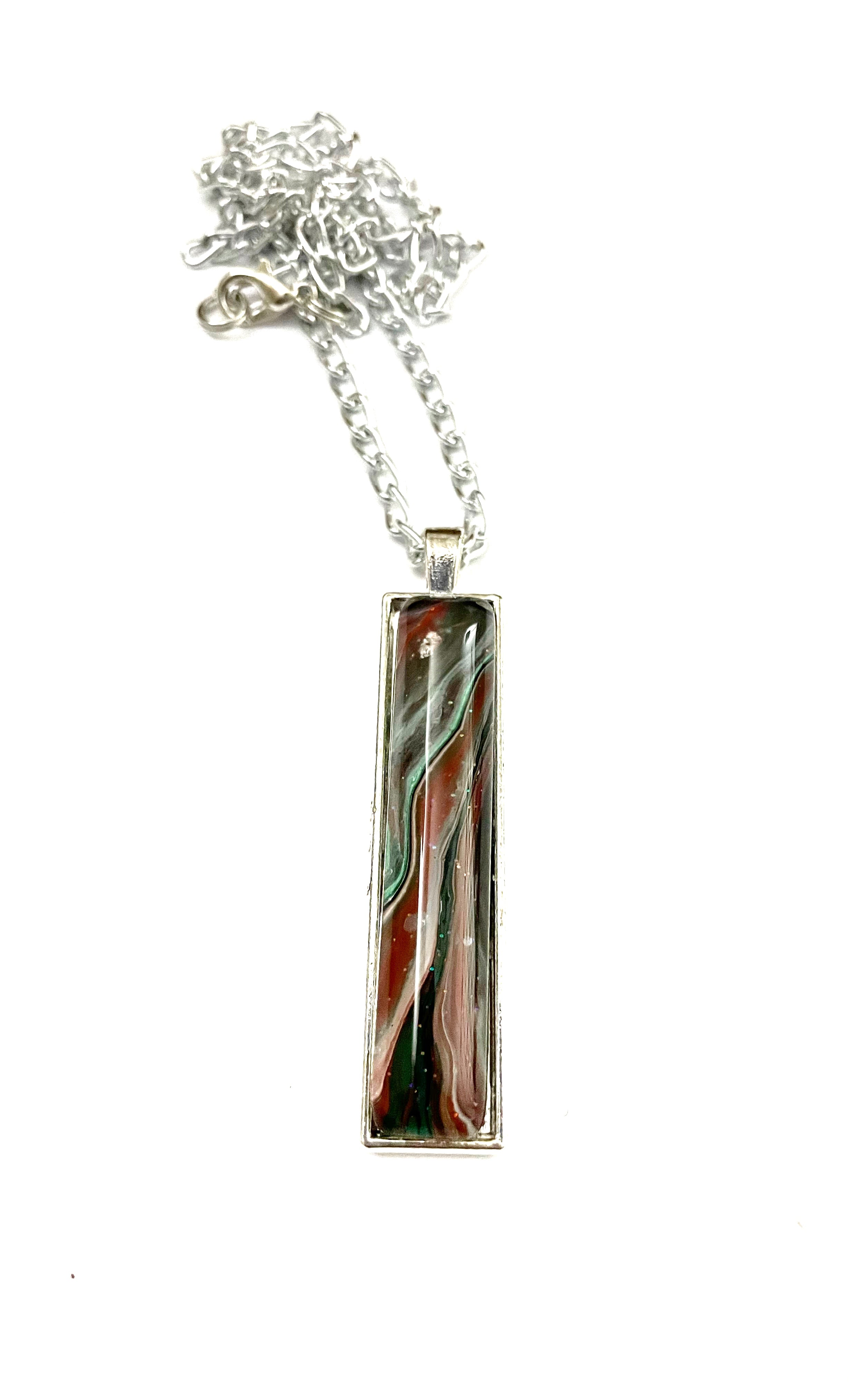Red and Green Acrylic Necklaces