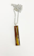 Brown, Blue and Yellow Acrylic Necklaces