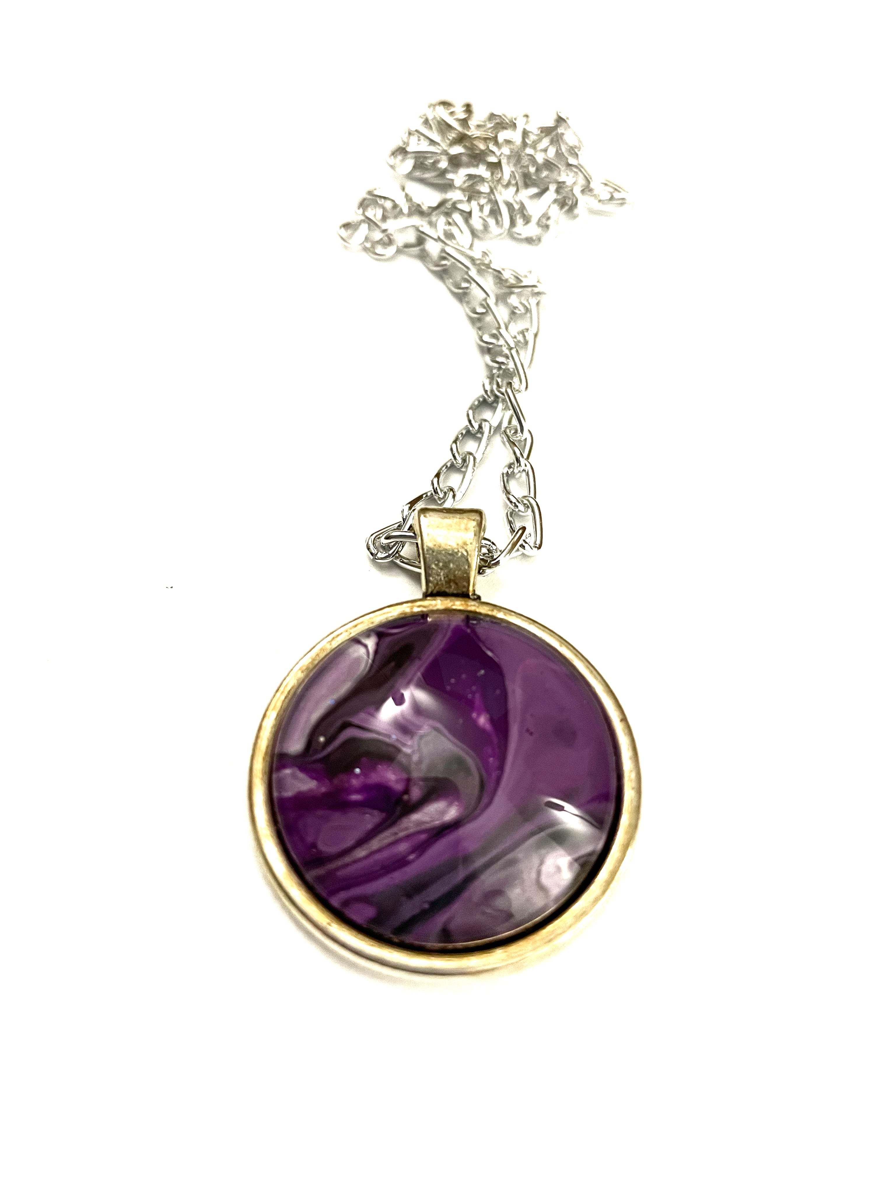 Purple Acrylic Necklaces