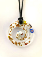 White and Gold Glass Necklace