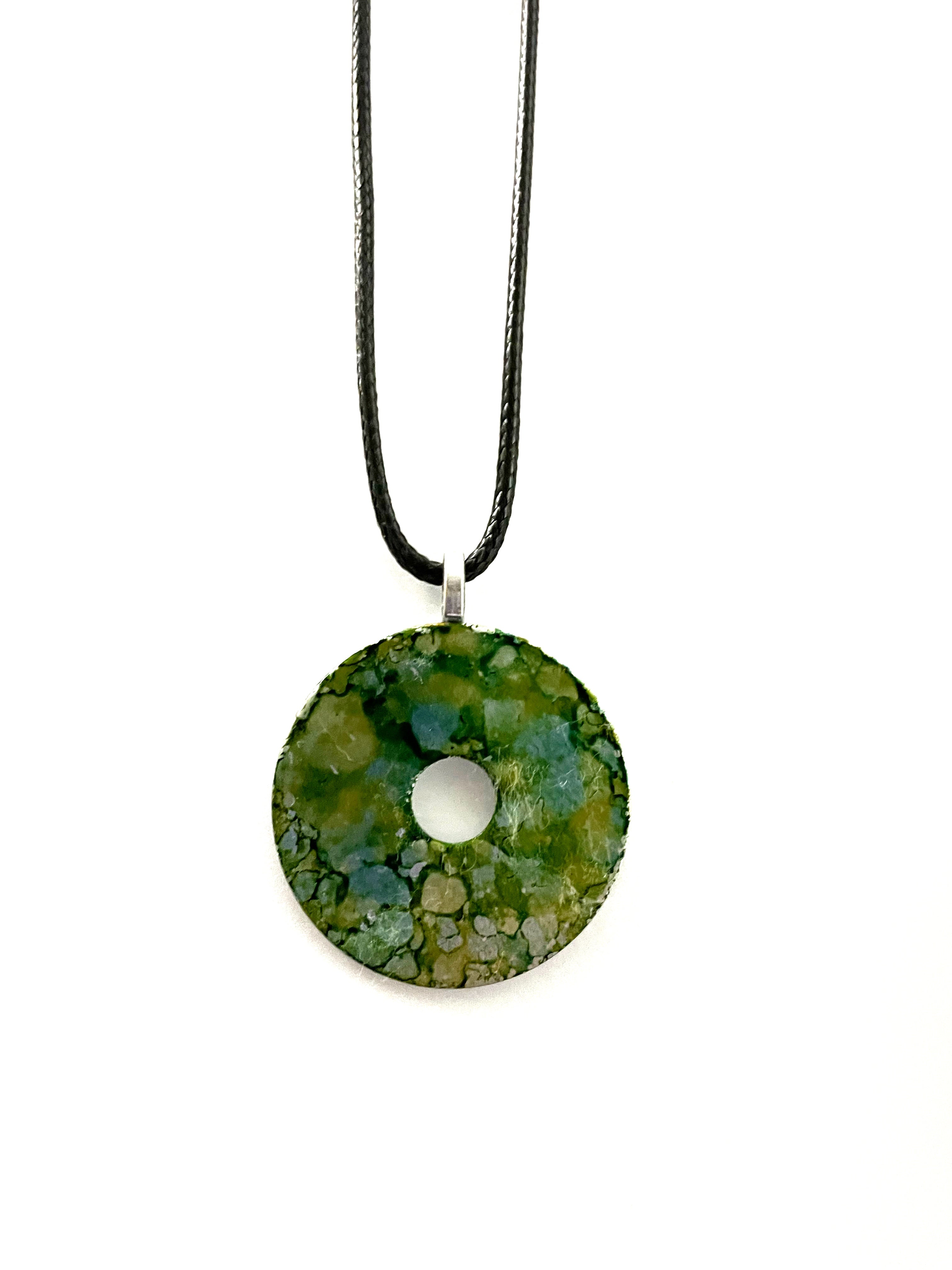Green and Blue Washer Necklace