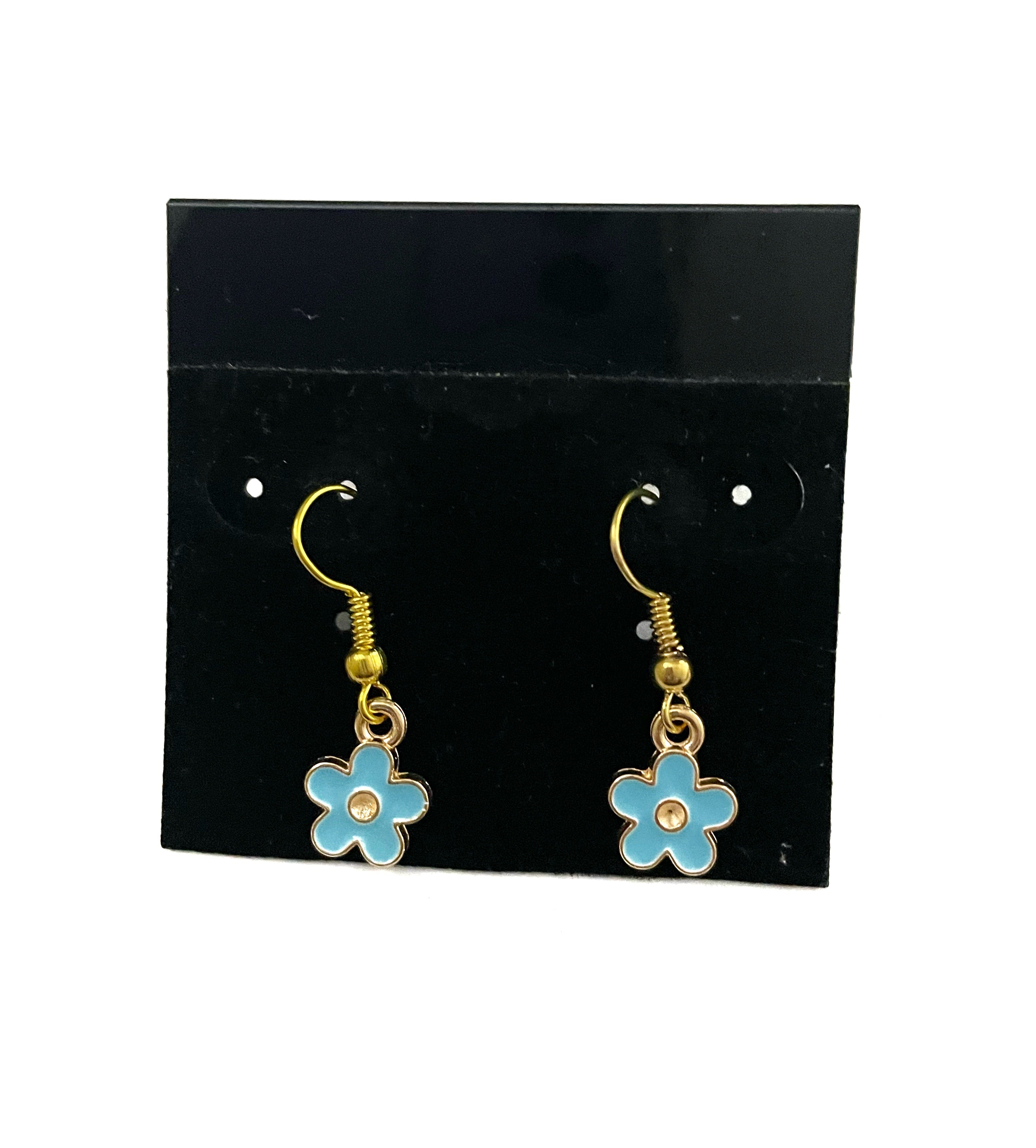 Sky Blue Flower Earrings