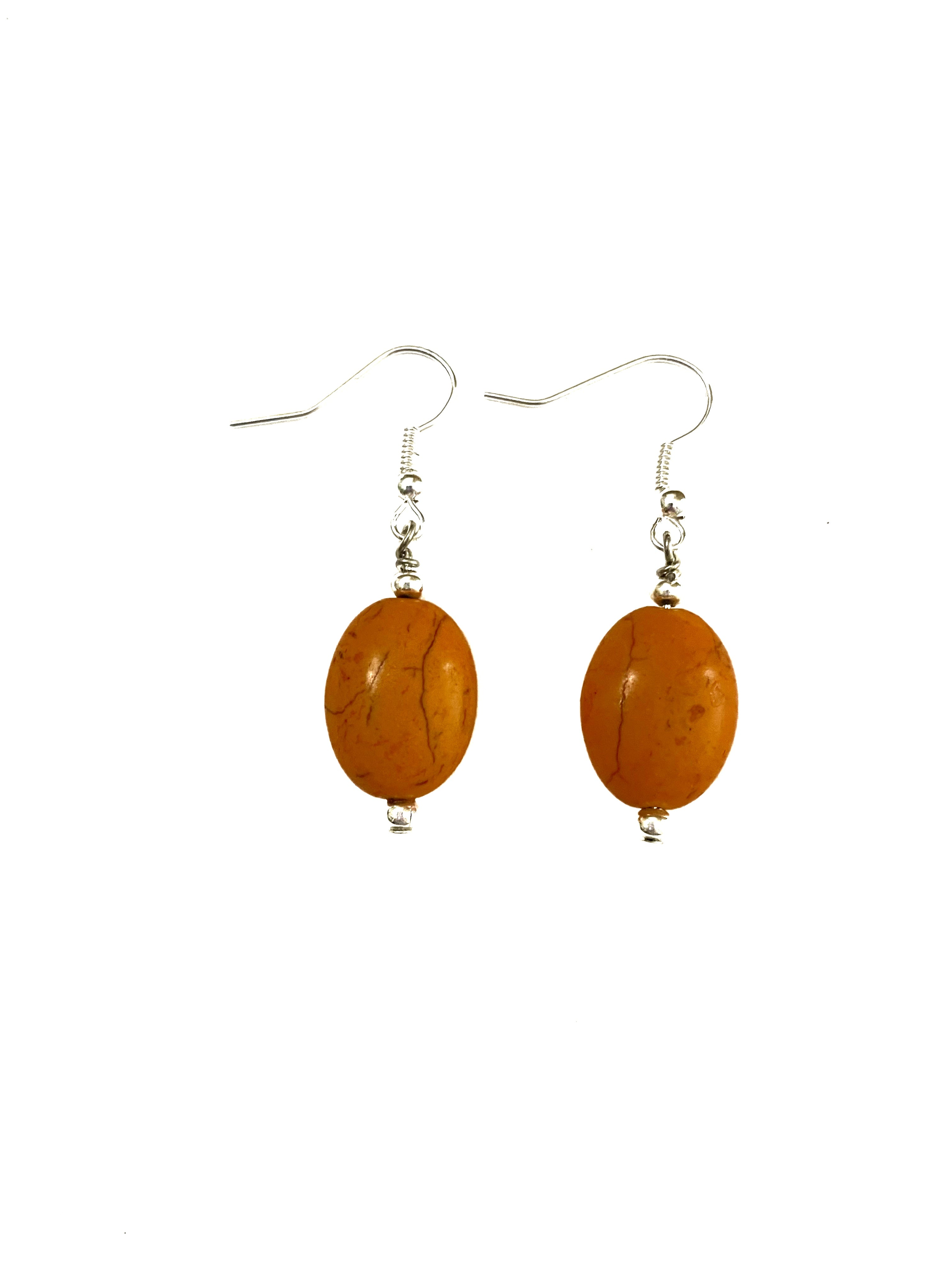 Orange Howlite Earrings