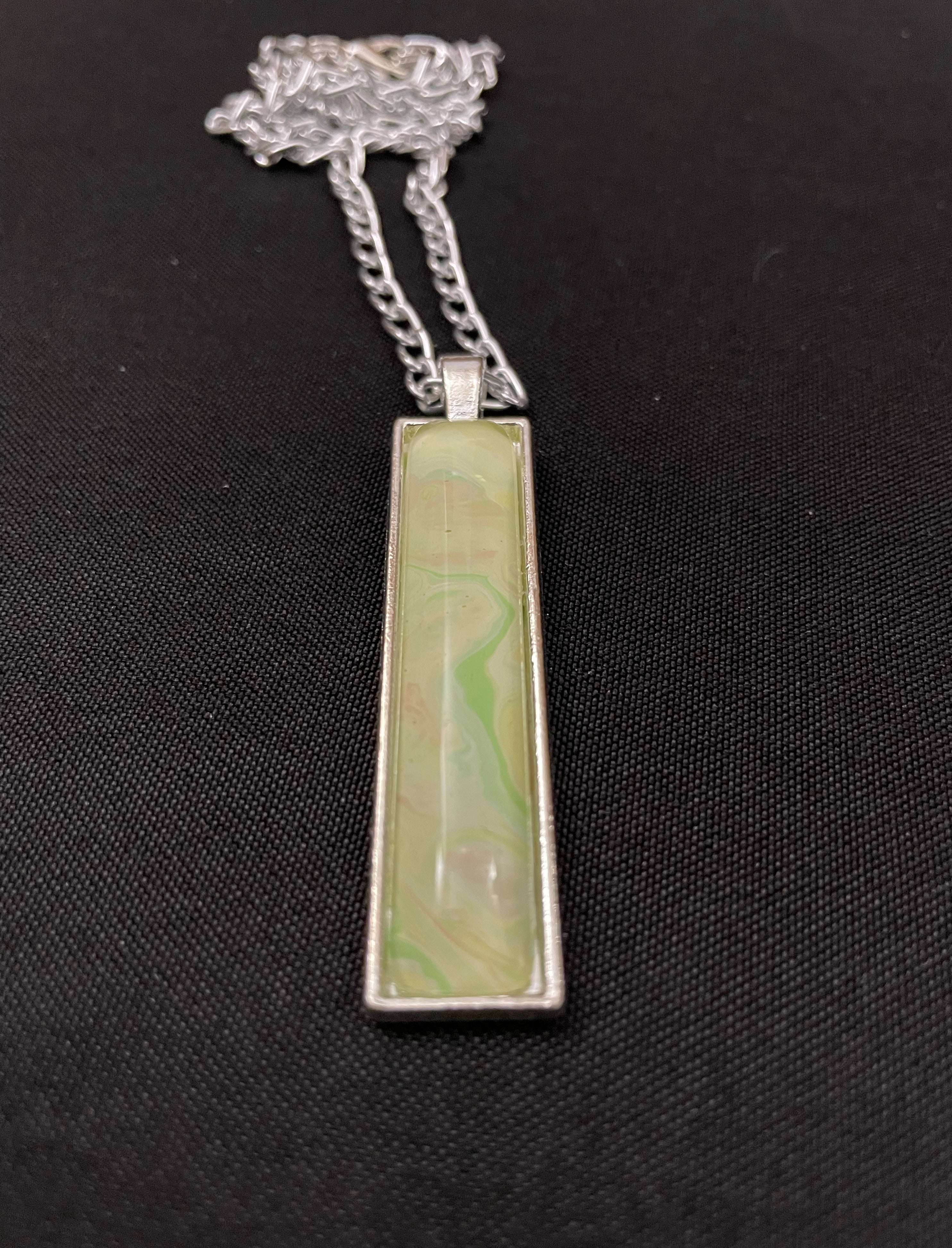 Yellow, Orange and Green Acrylic Necklaces