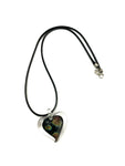 Spotted Dichroic Heart Necklace