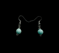 Sky Blue Glass Dangle Earrings