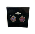12mm Druzy Silver Post Earrings