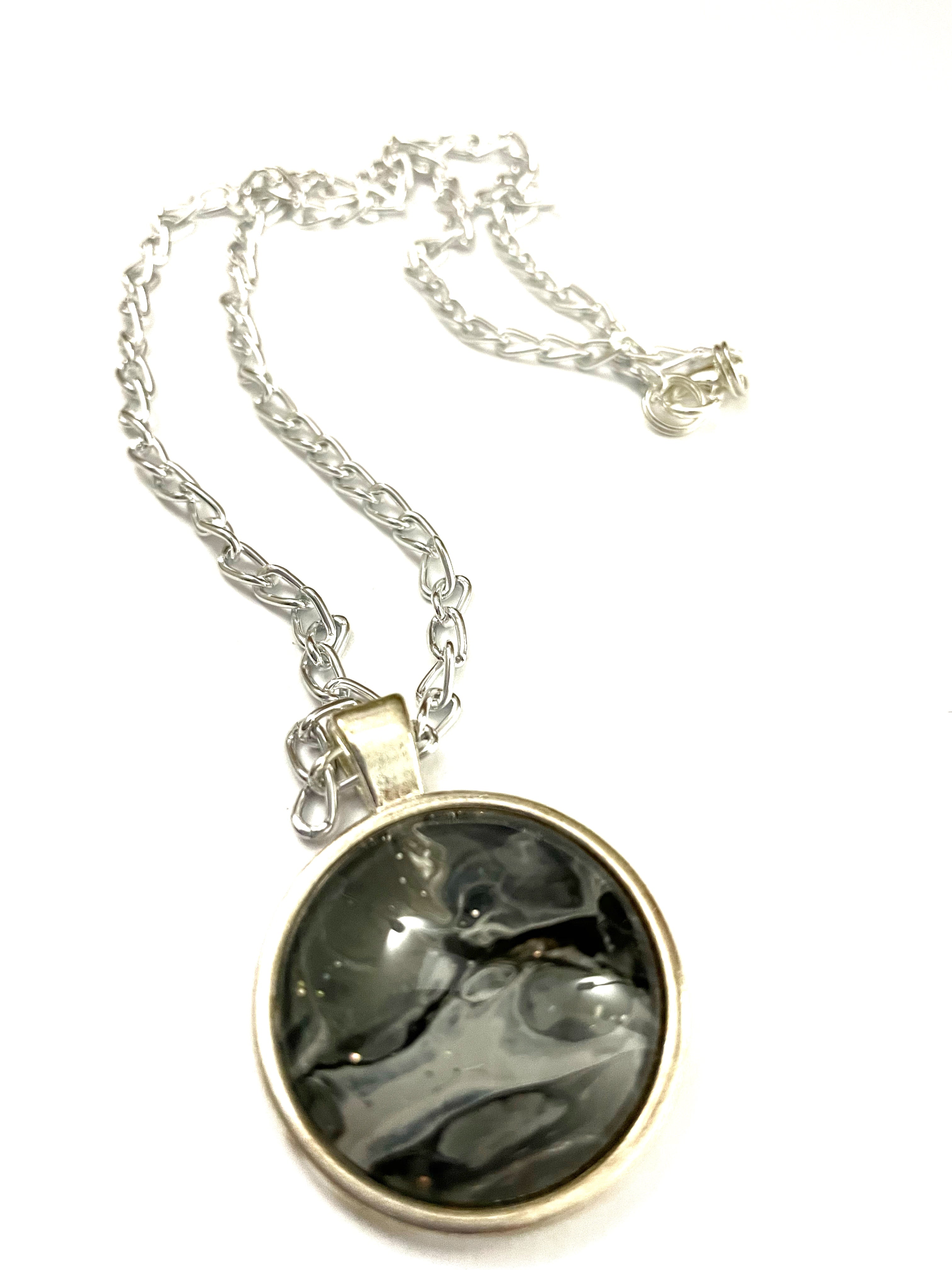 Grey Acrylic Necklaces